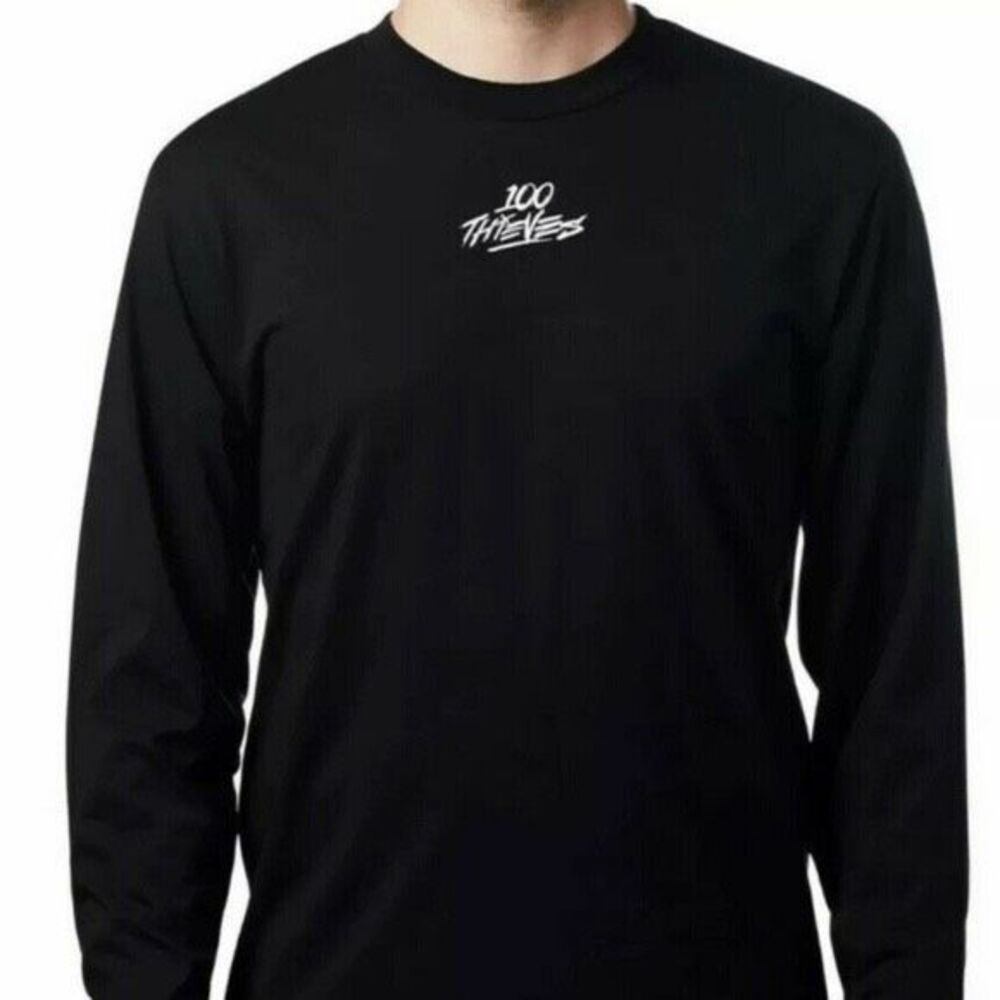 ✨100 Thieves Midnight Long Sleeve Black Sz Medium T-Shirt✨